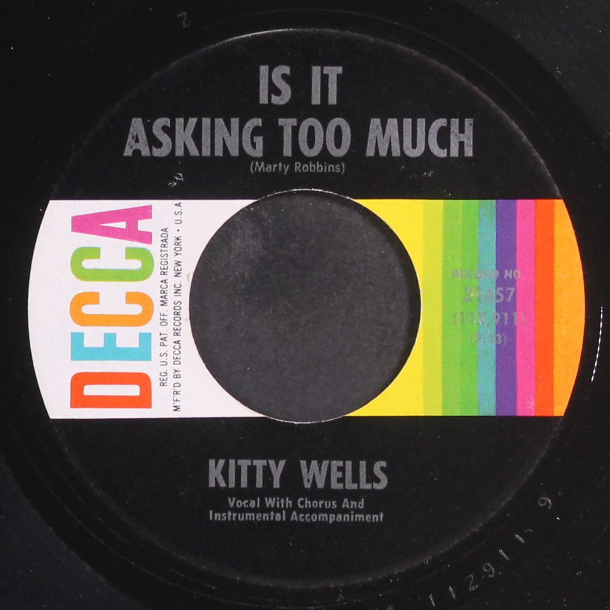 is it asking too much / cold and lonely by KITTY WELLS