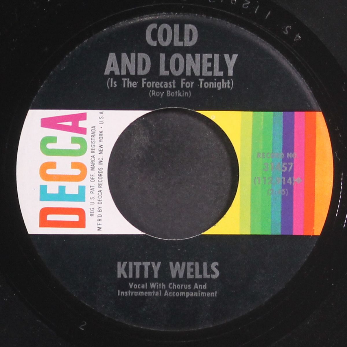 is it asking too much / cold and lonely by KITTY WELLS