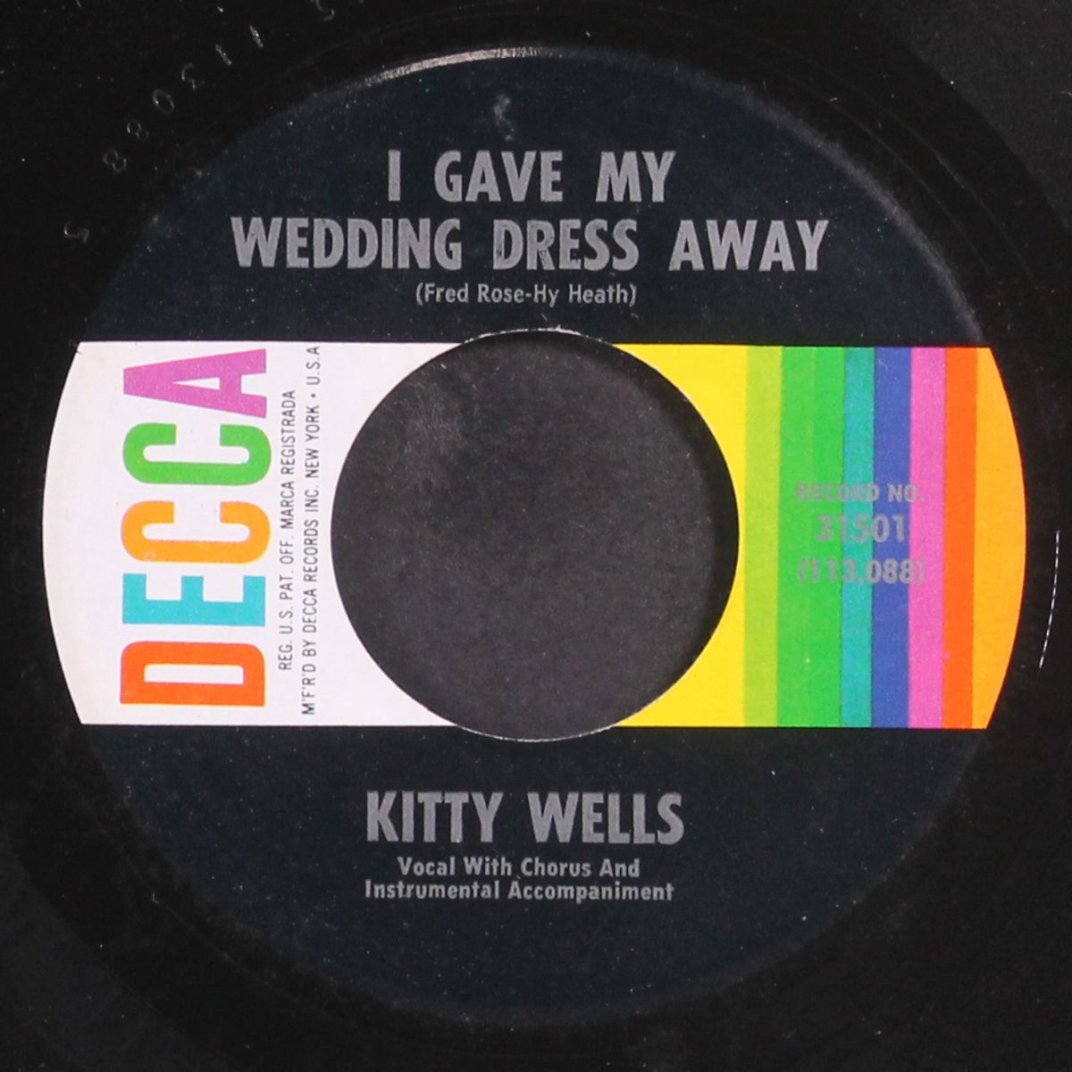 i gave my wedding dress away by KITTY WELLS