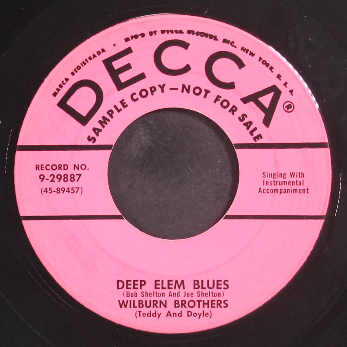 deep elm blues / i'm so in love with you by WILBURN BROTHERS