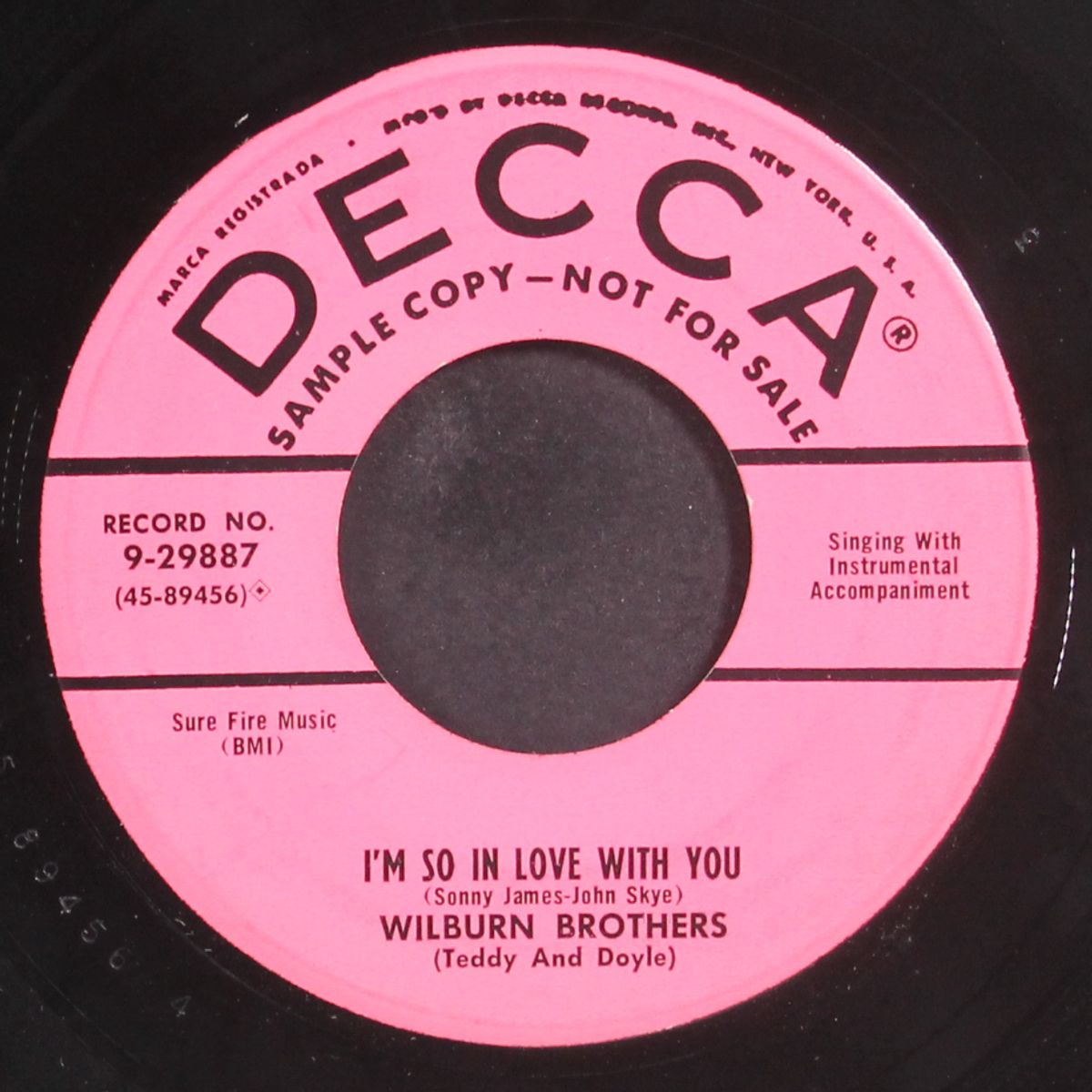 deep elm blues / i'm so in love with you by WILBURN BROTHERS