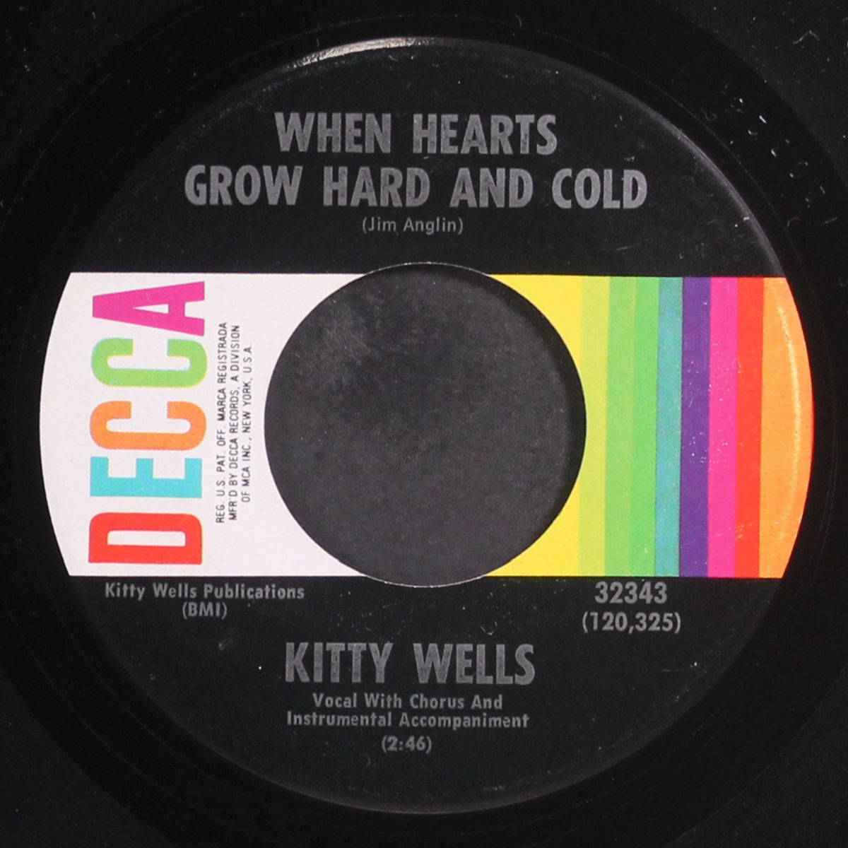 when hearts grow hard and cold / gypsy king by KITTY WELLS