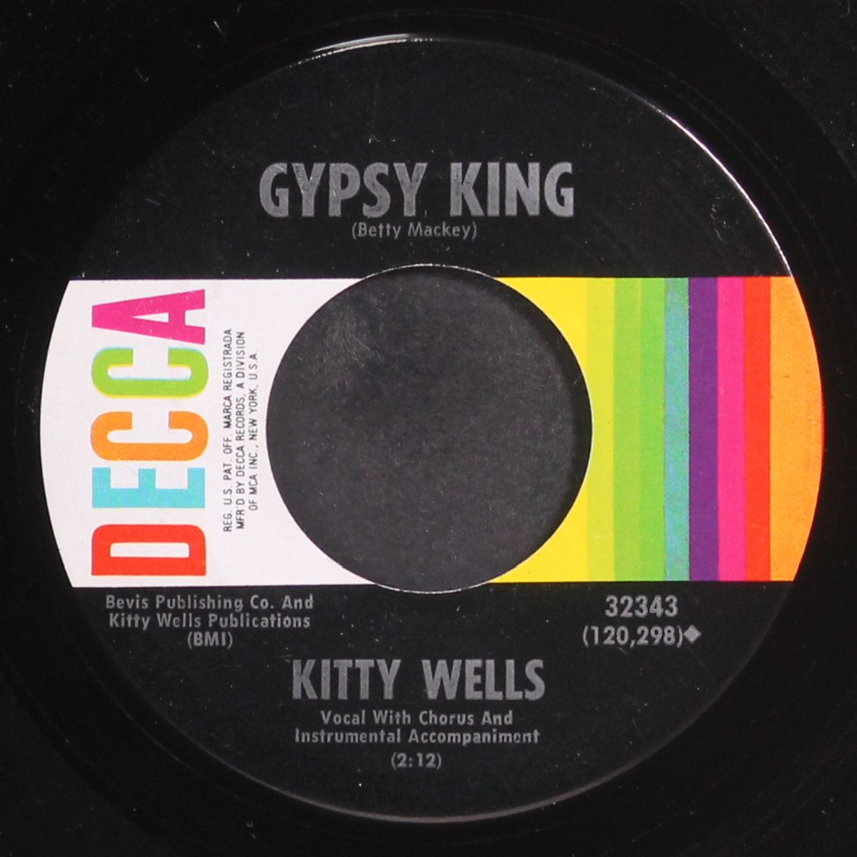 when hearts grow hard and cold / gypsy king by KITTY WELLS
