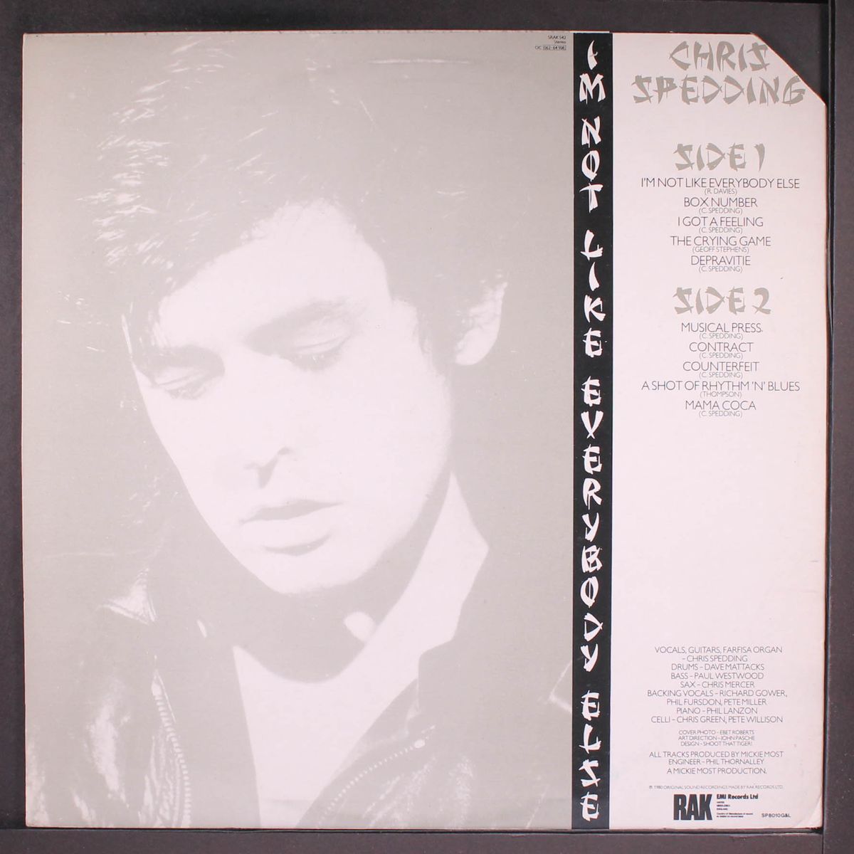 i'm not like everybody else by CHRIS SPEDDING