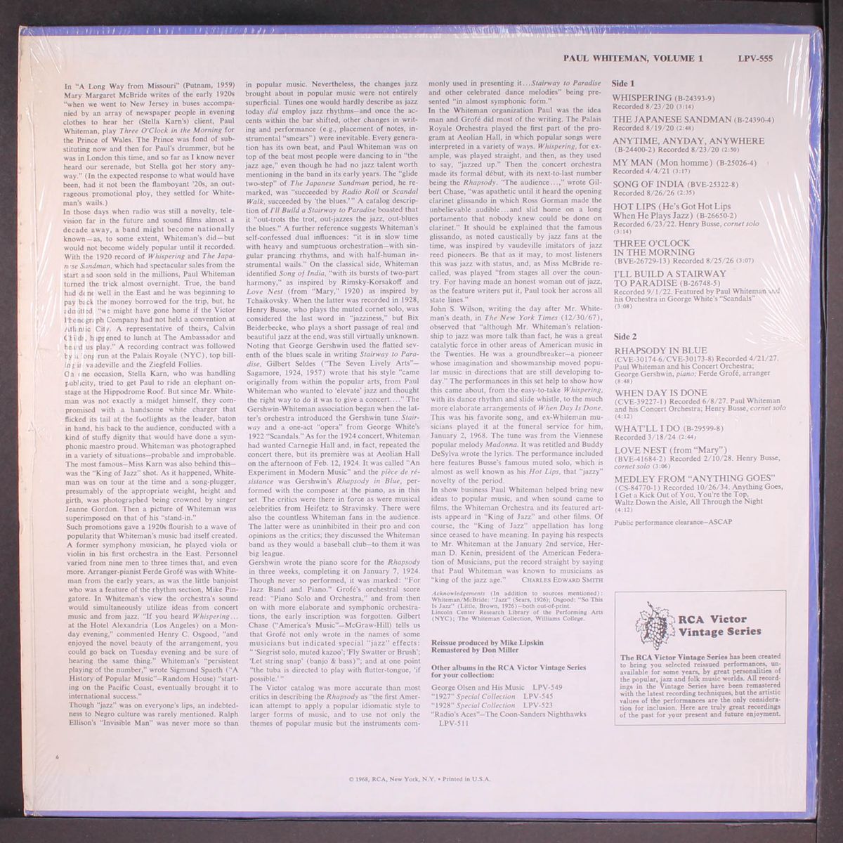 volume 1 by PAUL WHITEMAN