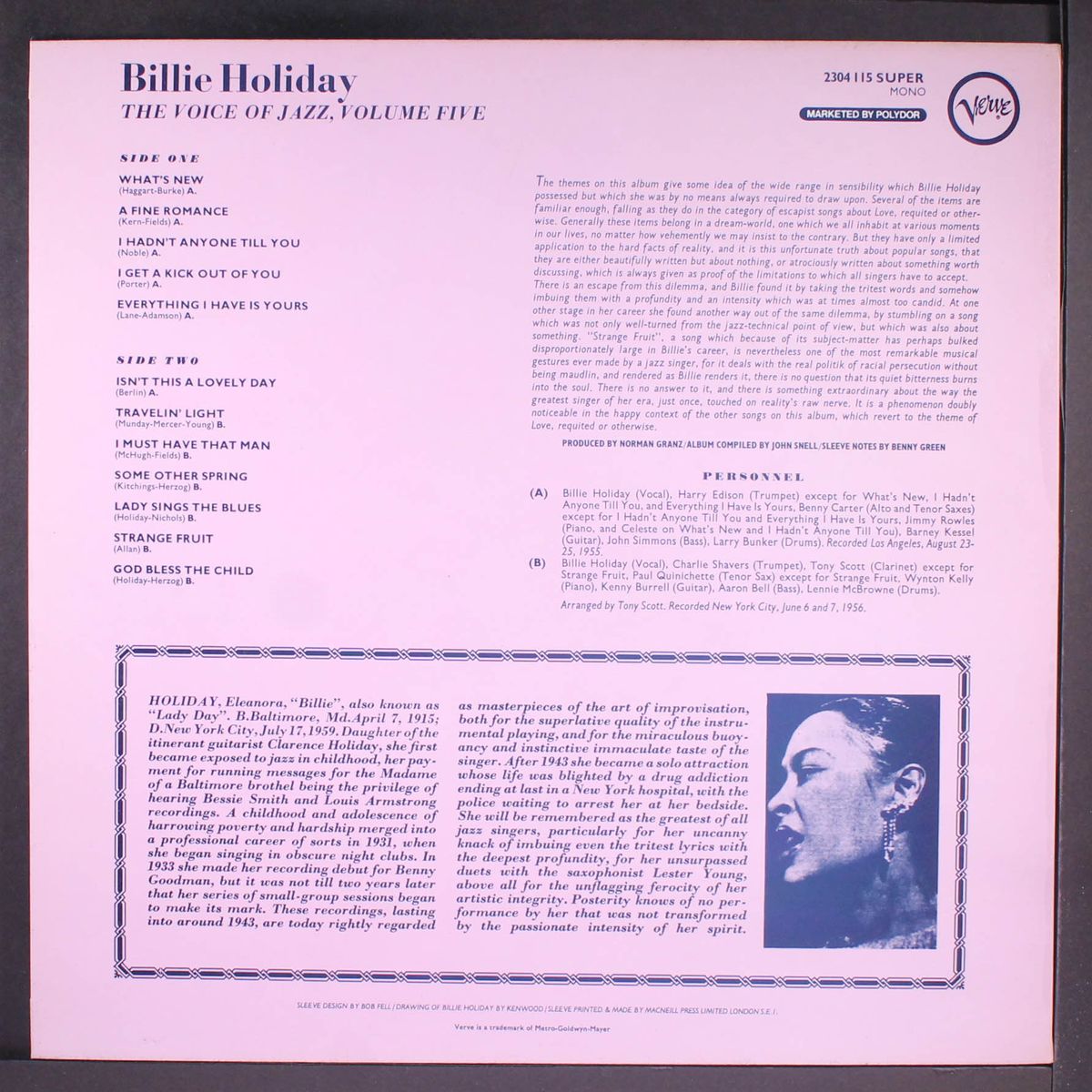 the voice of jazz, vol. 5 by BILLIE HOLIDAY