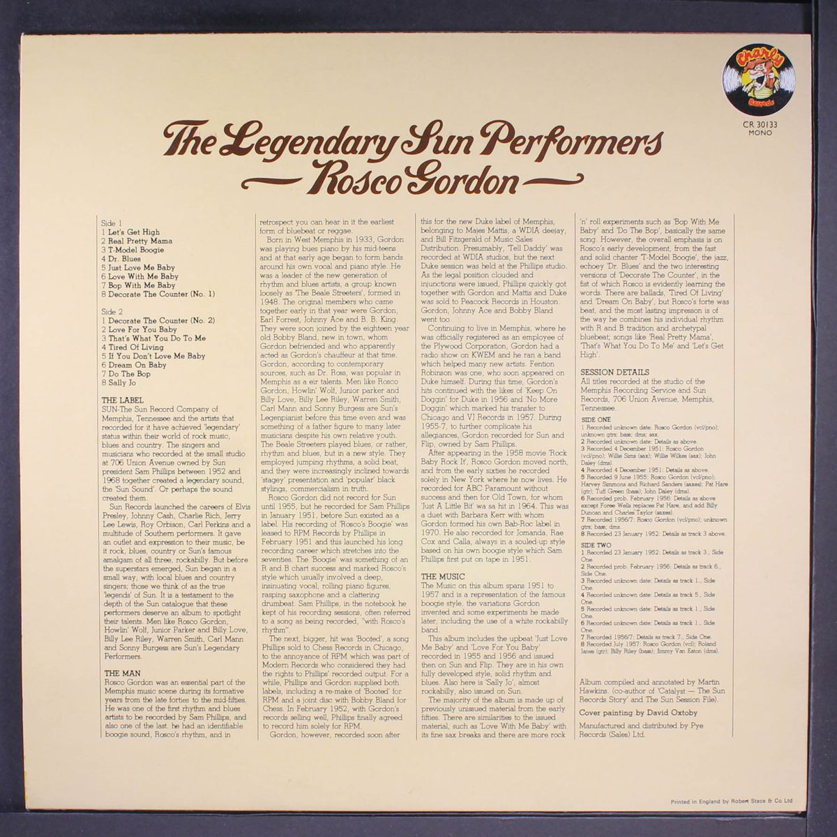 the legendary sun performers by ROSCO GORDON