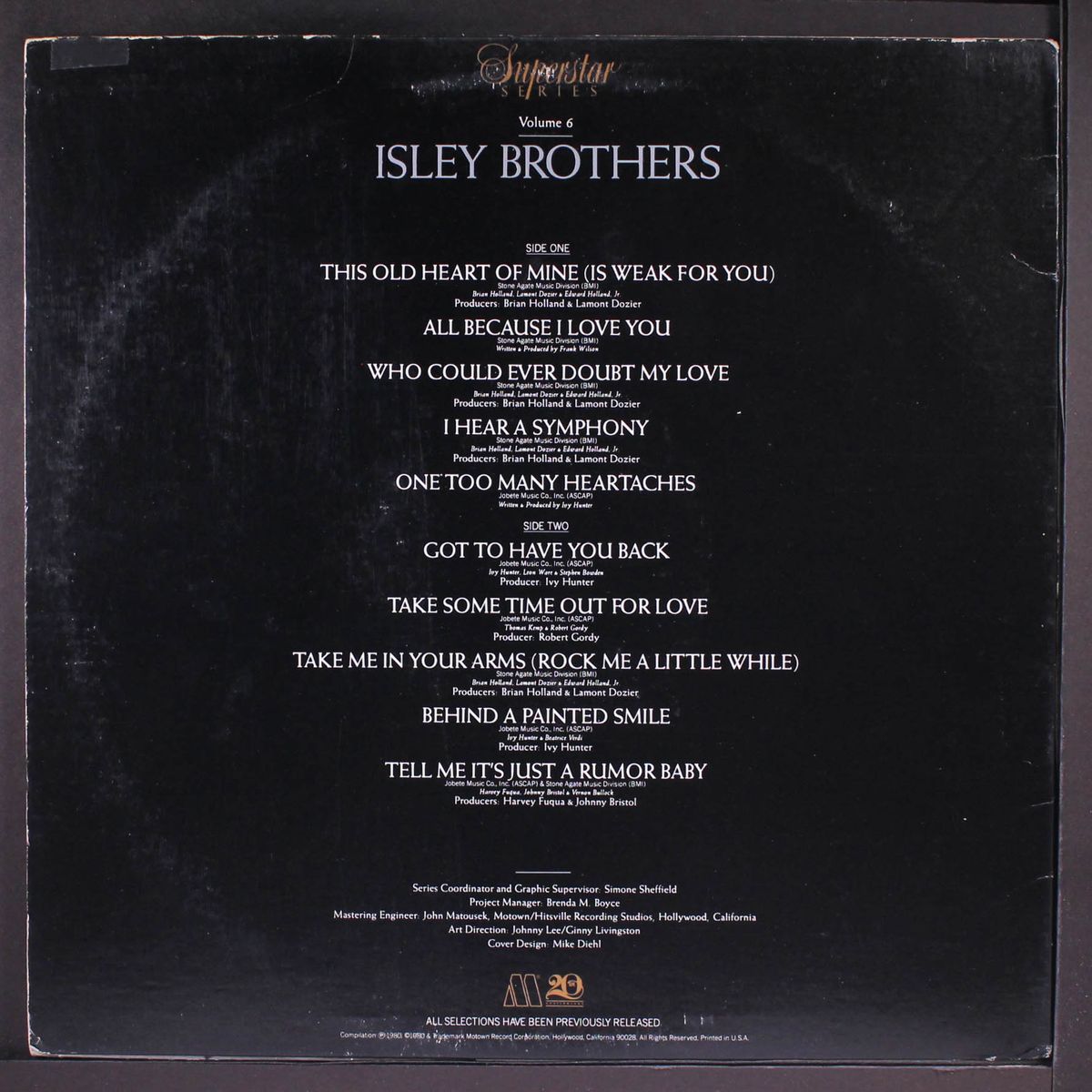 motown superstar series, vol. 6 by ISLEY BROTHERS