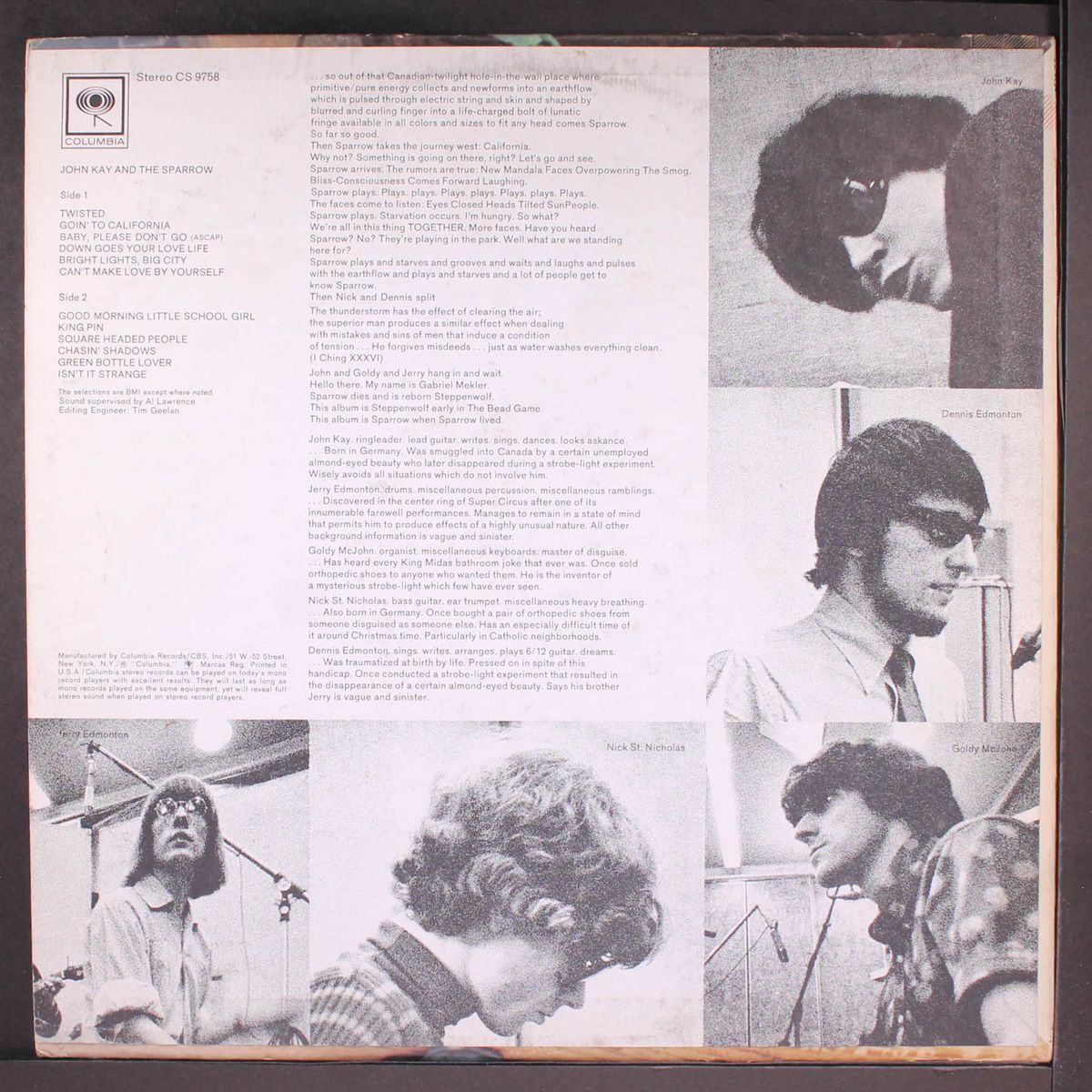 john kay & the sparrow by JOHN KAY & SPARROW