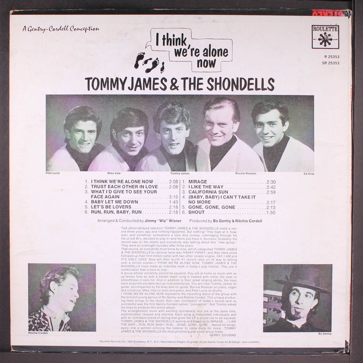 i think we're alone now by TOMMY JAMES & SHONDELLS