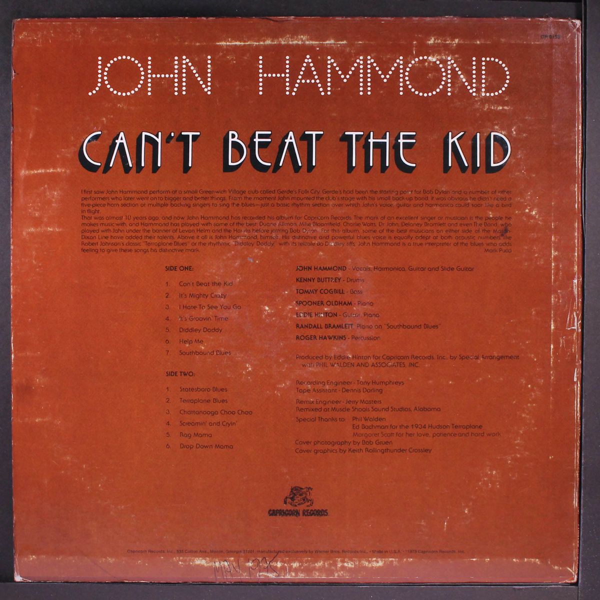 can't beat the kid by JOHN HAMMOND