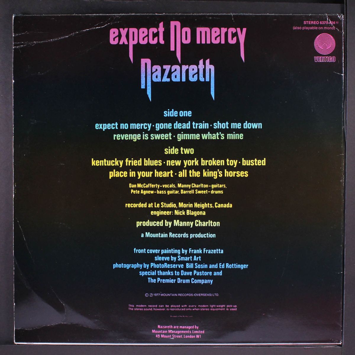 expect no mercy by NAZARETH