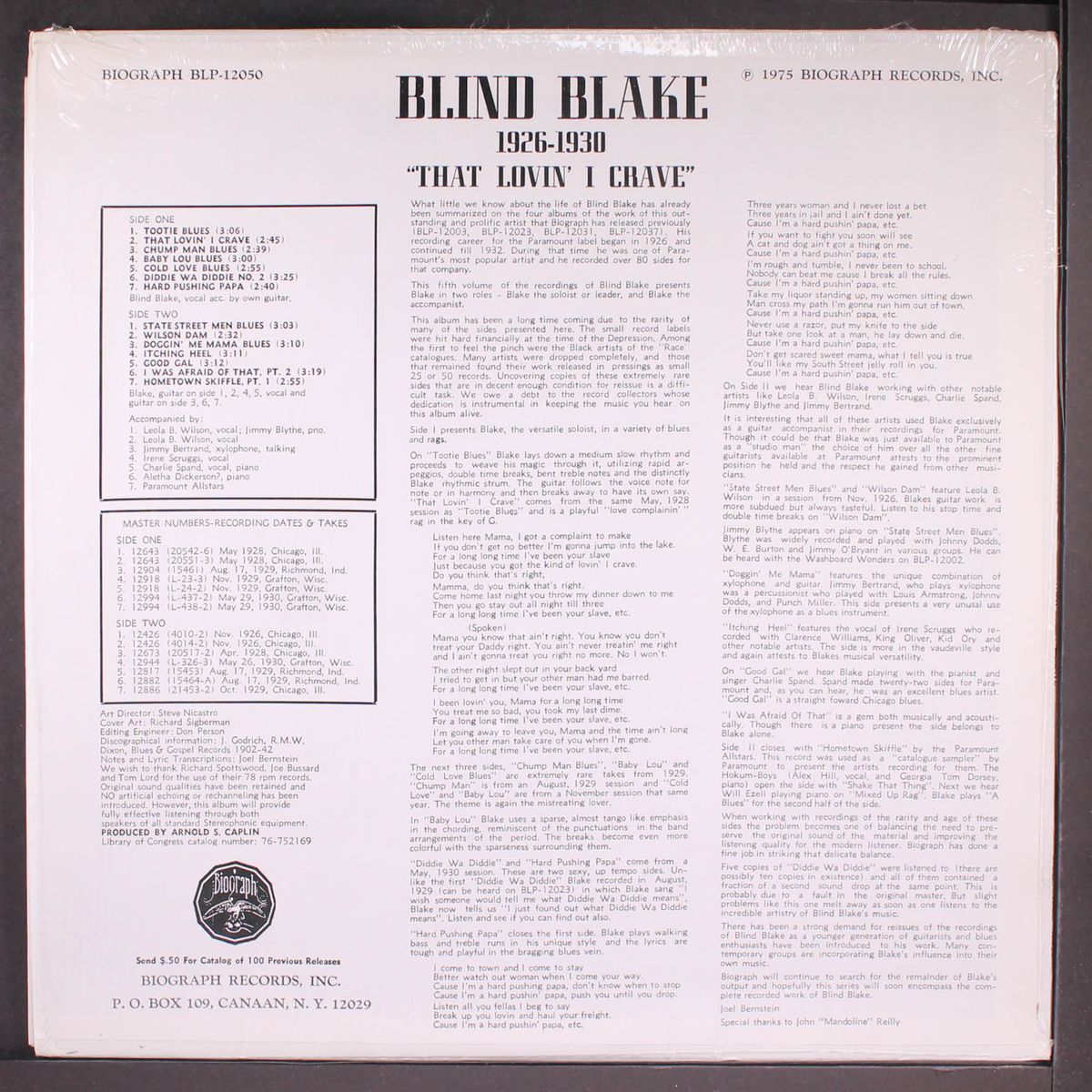 that lovin' i crave by BLIND BLAKE