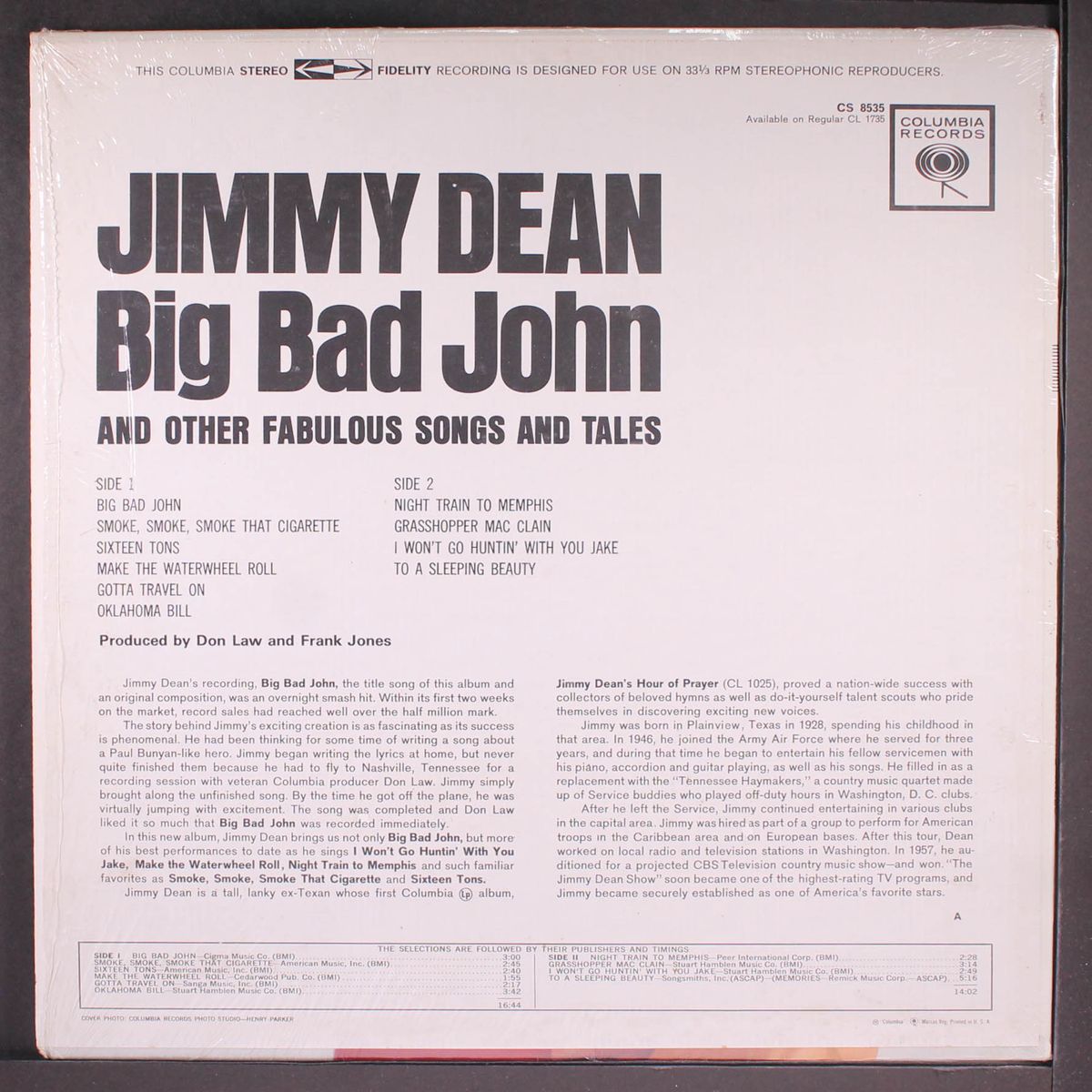 big bad john by JIMMY DEAN