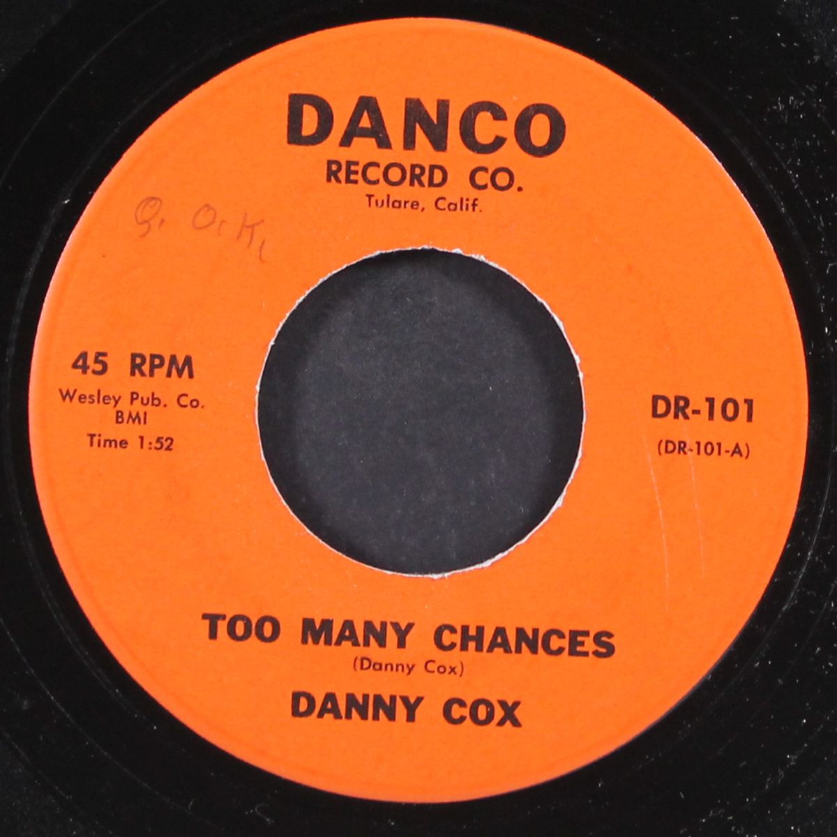 too many chances by DANNY COX