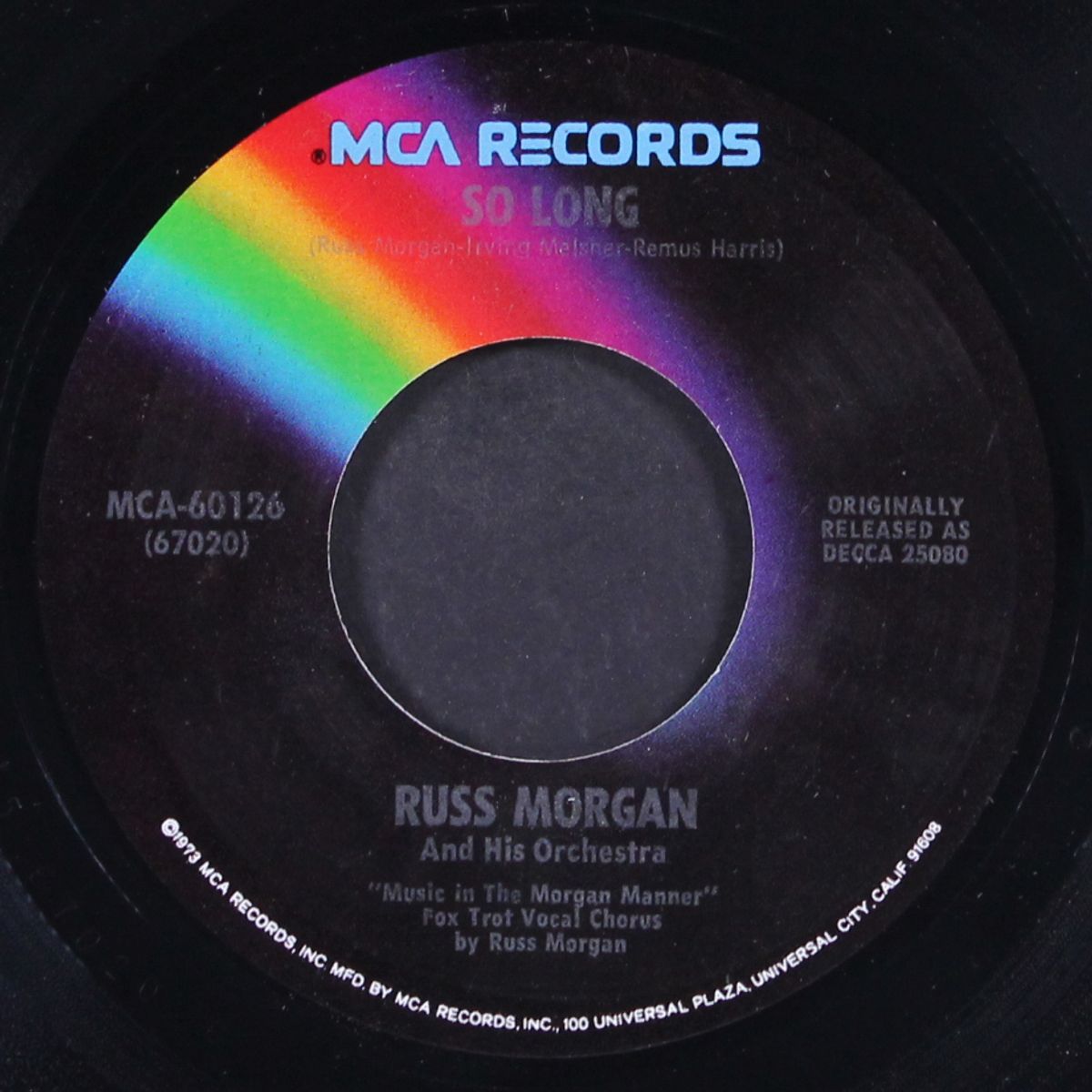 does your heart beat for me / so long by RUSS MORGAN