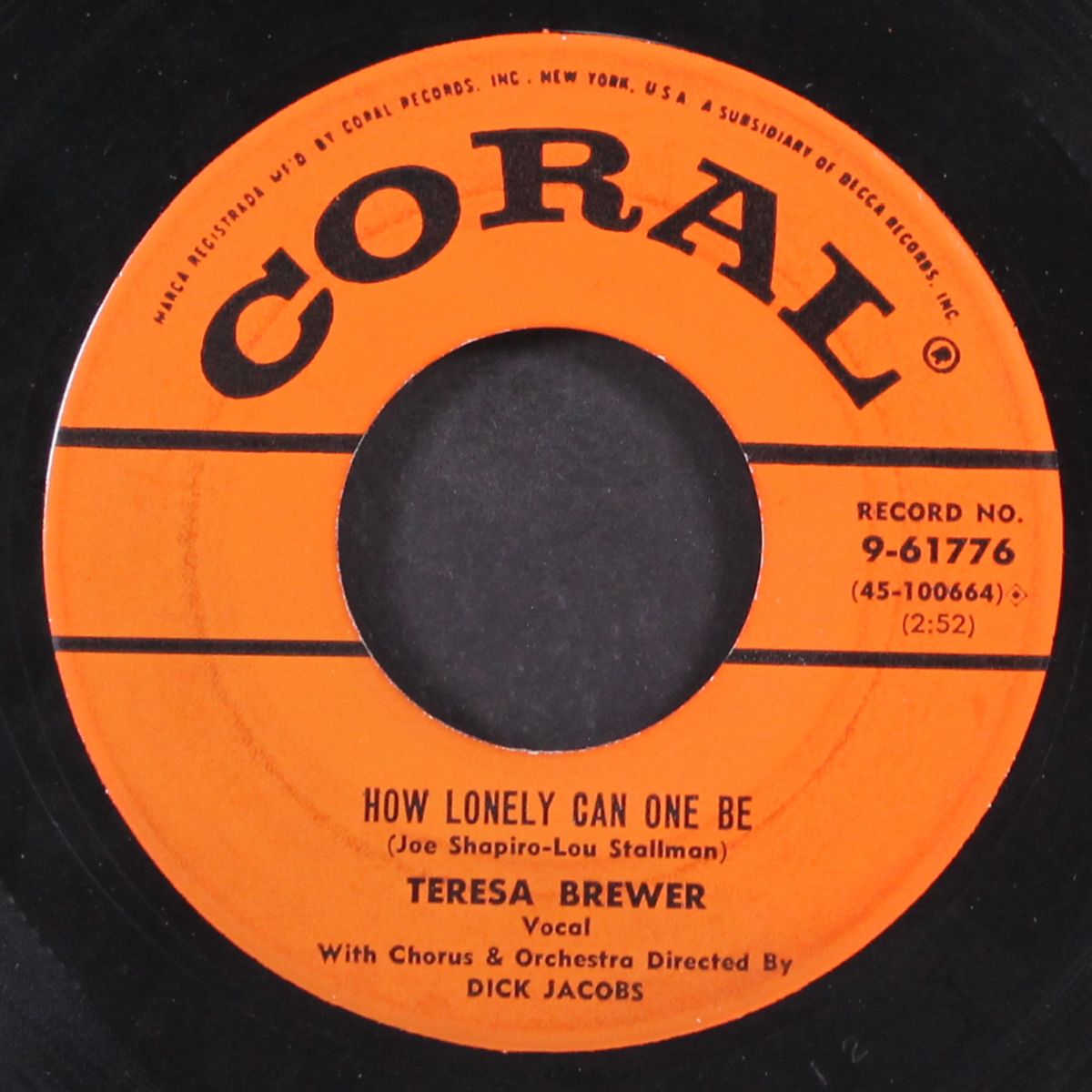 how lonely can you be by TERESA BREWER