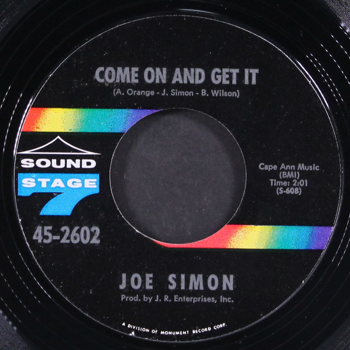 no sad songs / come on and get it by JOE SIMON