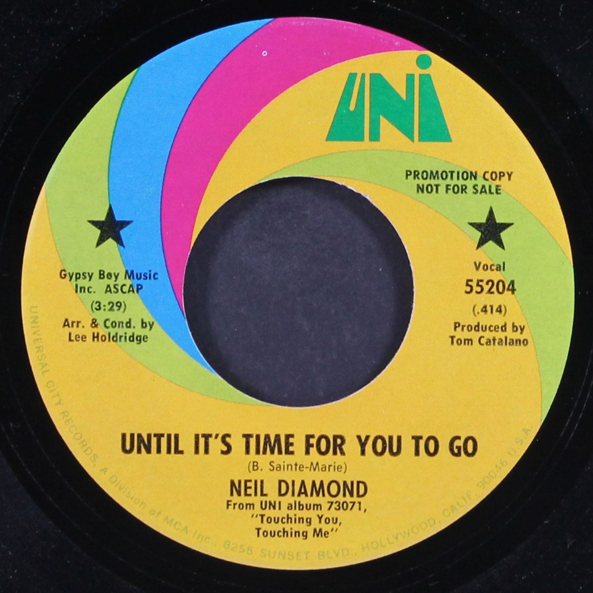 until it's time for you to go / and the singer sings his song by NEIL DIAMOND