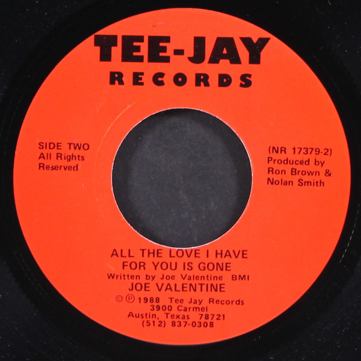 one night stand / all the love i have for you is gone by JOE VALENTINE