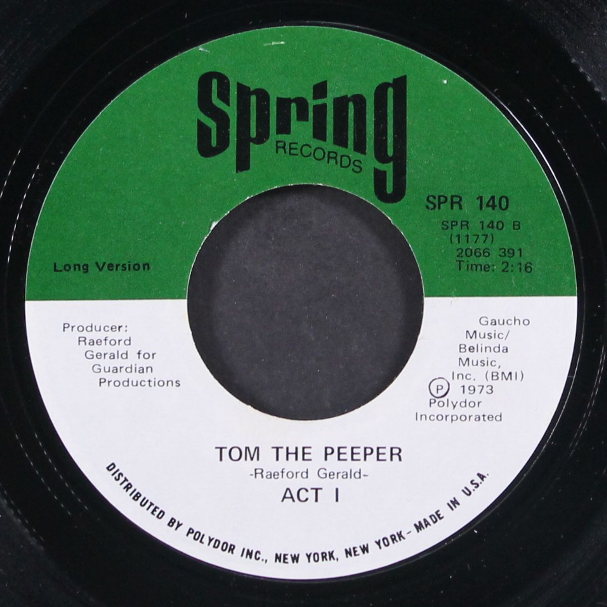 goodbye love / tom the peeper by ACT I