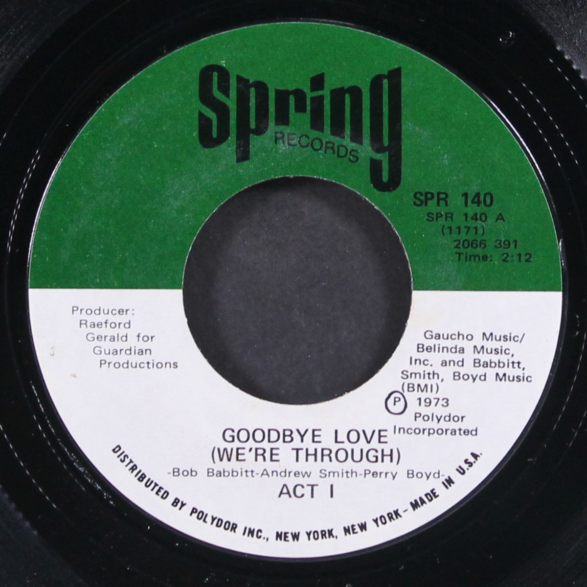goodbye love / tom the peeper by ACT I