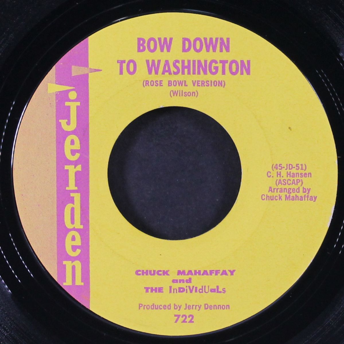 bow down to washington / bow down to washington (rose bowl) by CHUCK MAHAFFAY & INDIVIDUALS
