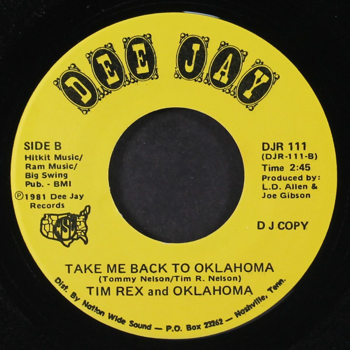 spread my wings / take me back to oklahoma by TIM REX