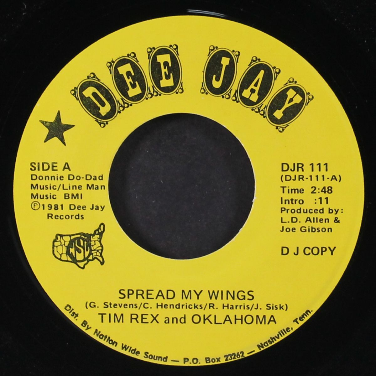 spread my wings / take me back to oklahoma by TIM REX