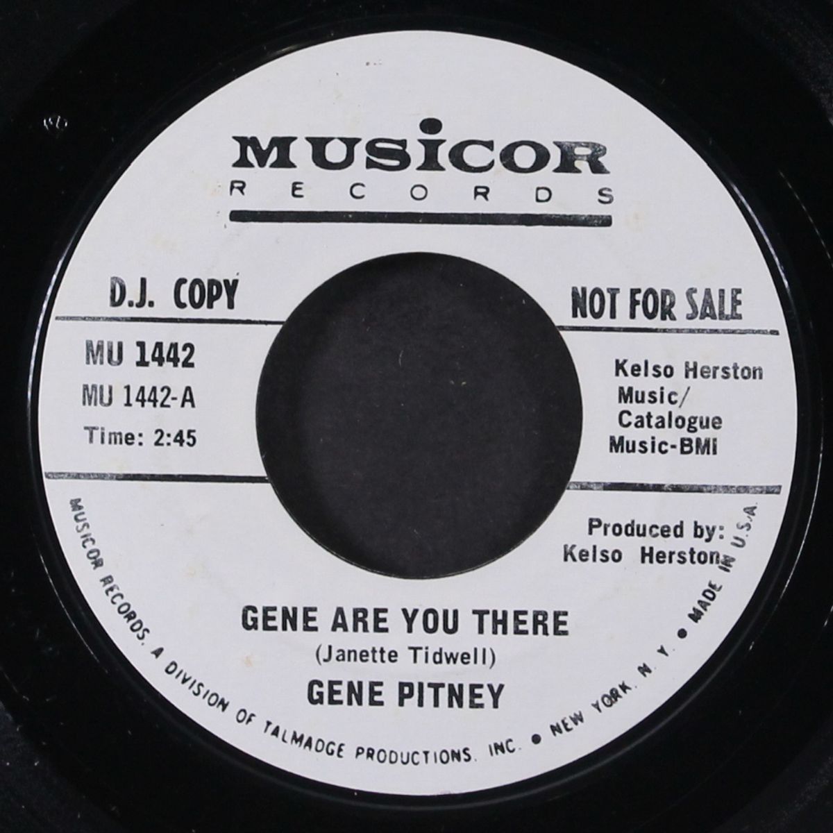 gene are you there / same by GENE PITNEY
