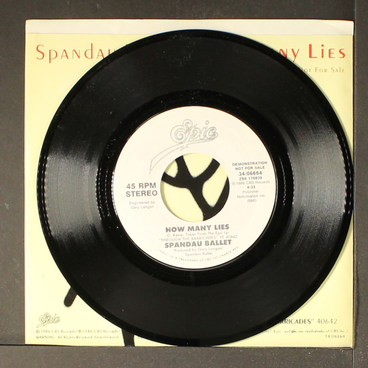 how many lies by SPANDAU BALLET