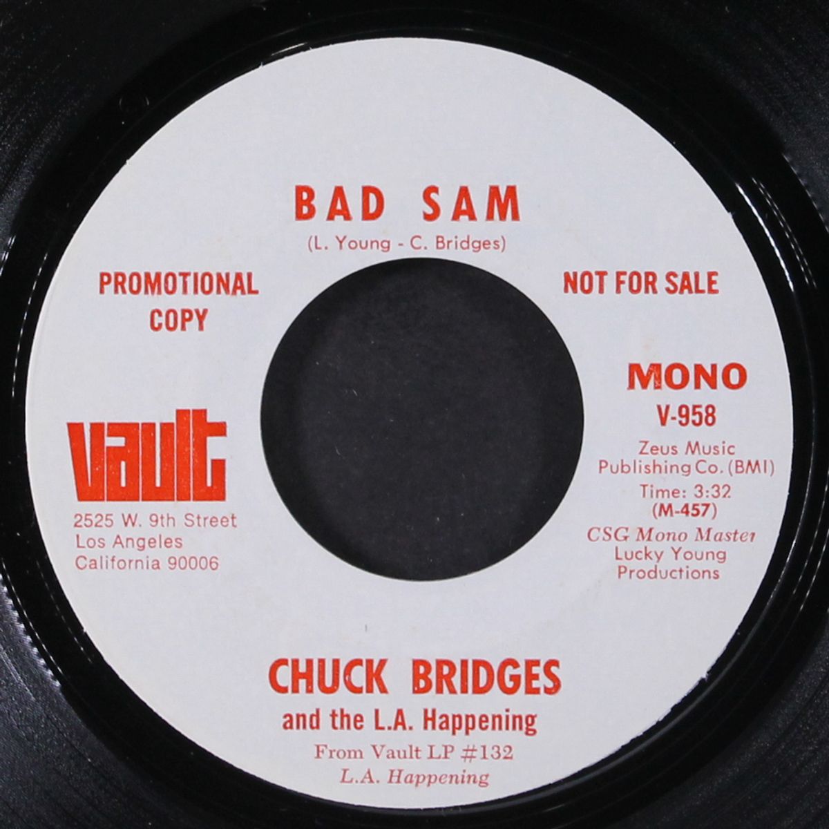keep your faith baby / bad sam by CHUCK BRIDGES