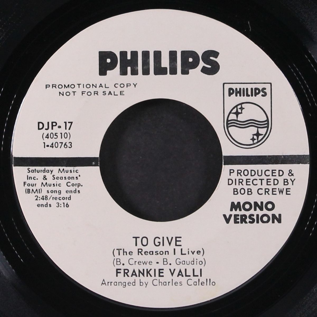 to give by FRANKIE VALLI