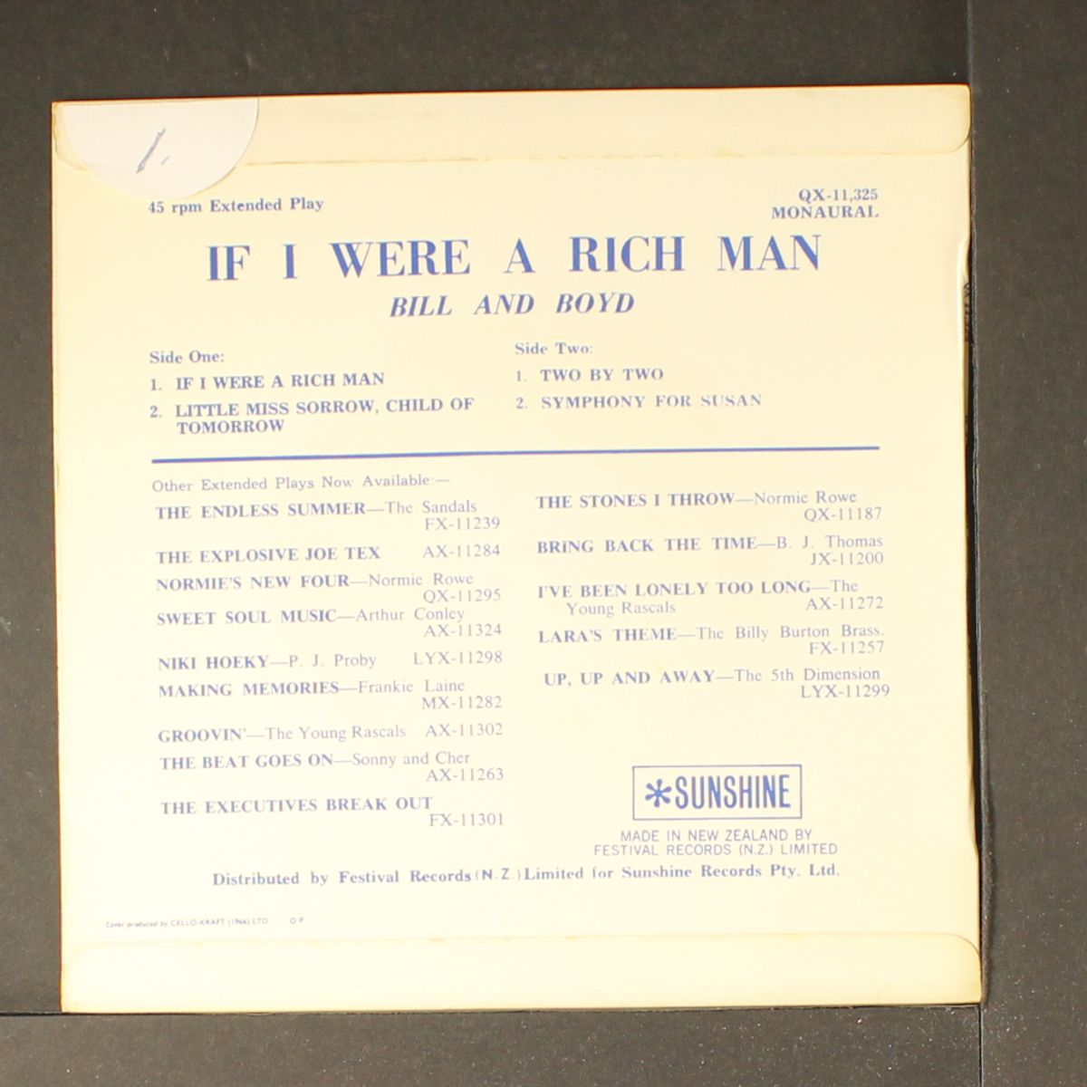 if i were a rich man by BILL & BOYD