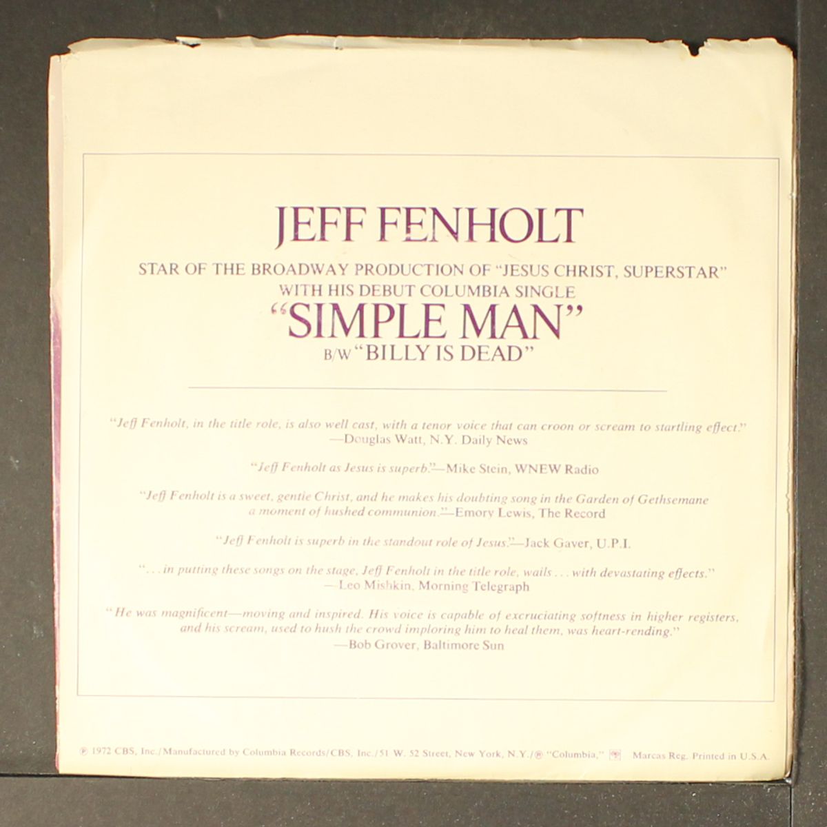 simple man / mono by JEFF FENHOLT