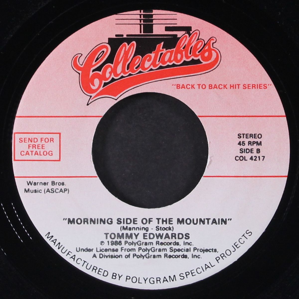 it's all in the game / morning side of the mountain by TOMMY EDWARDS