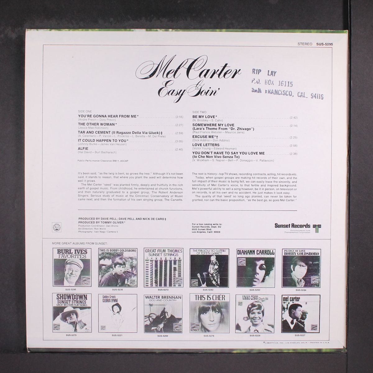 easy goin' by MEL CARTER