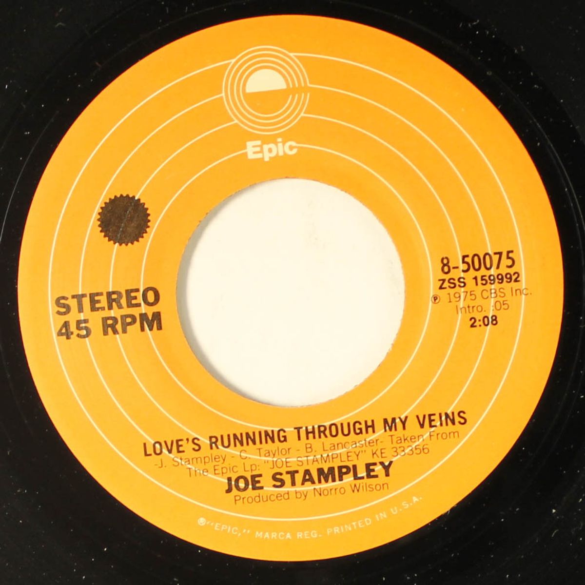 roll on big mama / love's running through my veins by JOE STAMPLEY