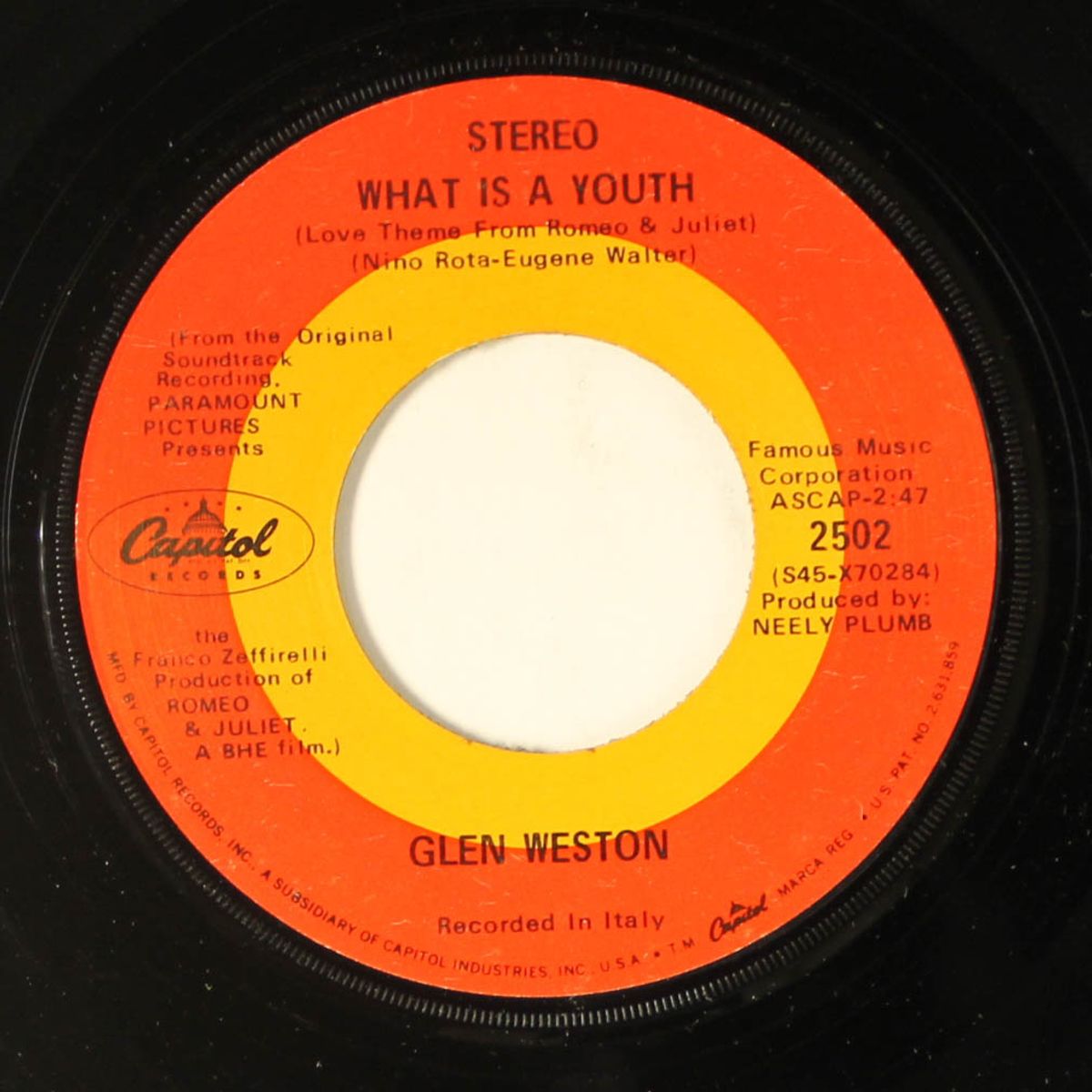what is a youth (love theme from romeo & juliet) by GLEN WESTON