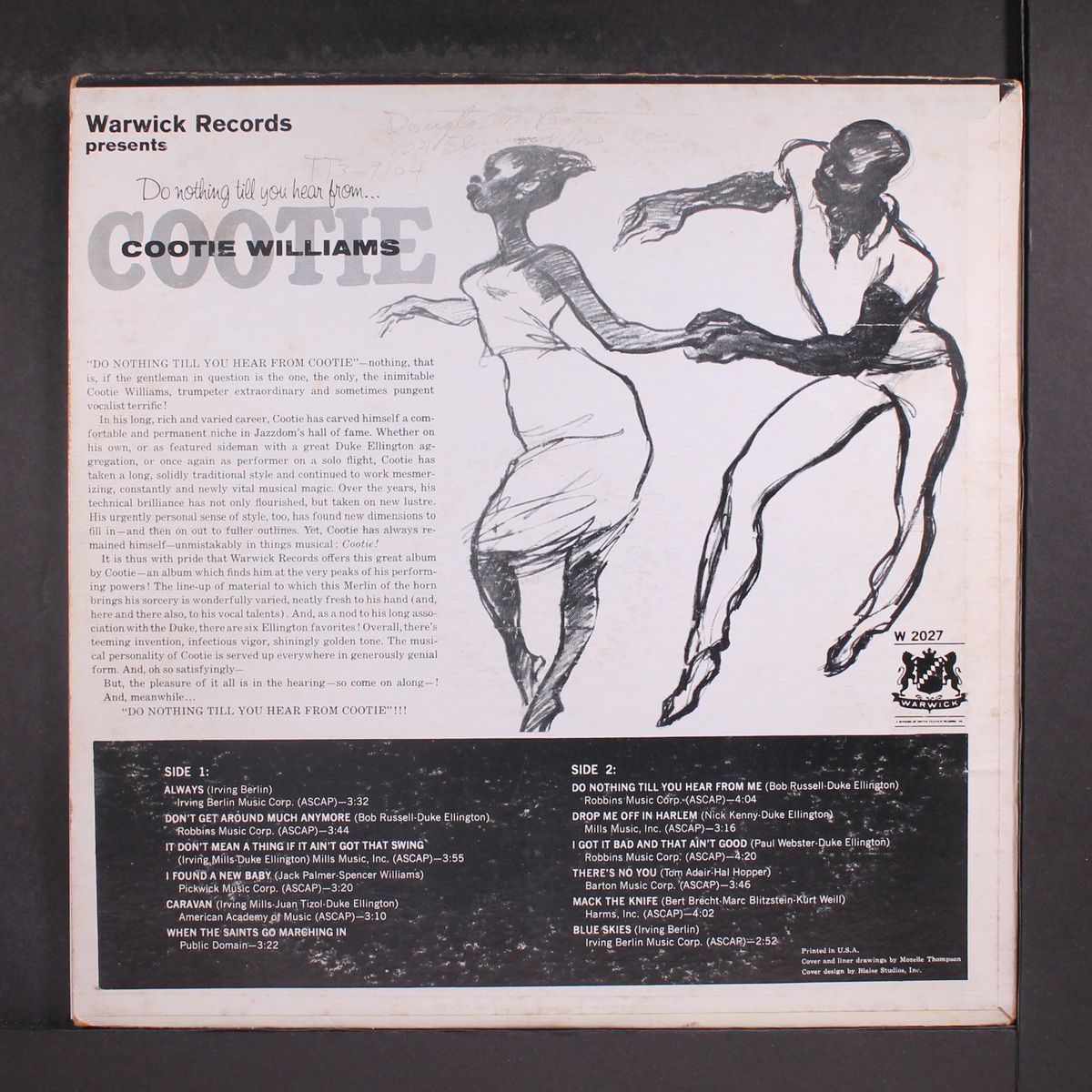 do nothing till you hear from cootie by COOTIE WILLIAMS
