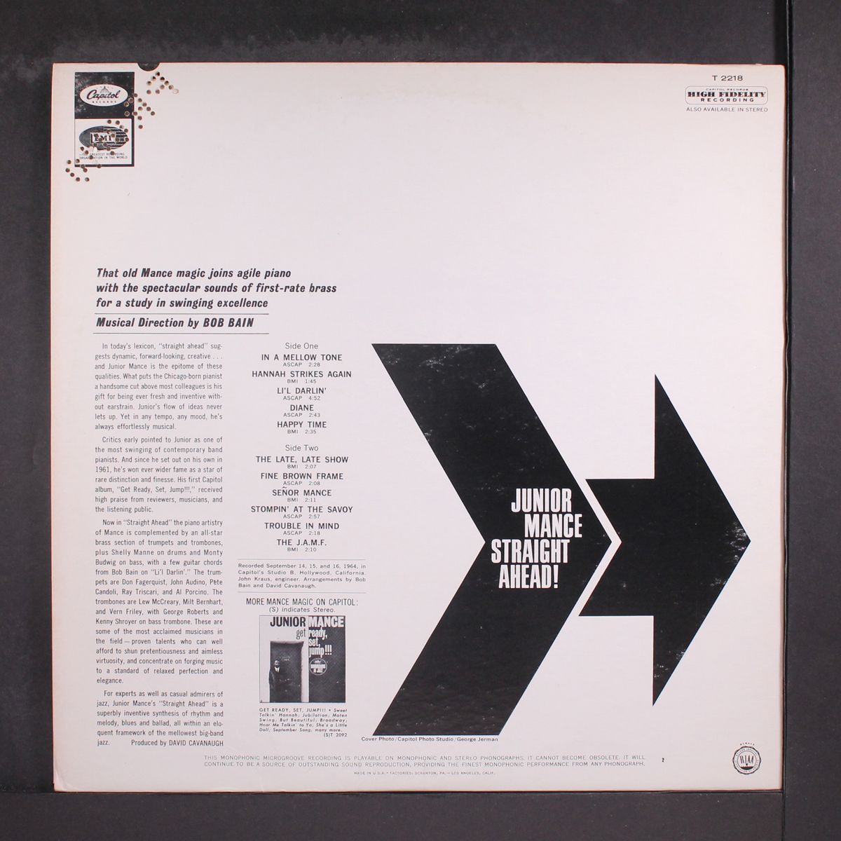 straight ahead by JUNIOR MANCE