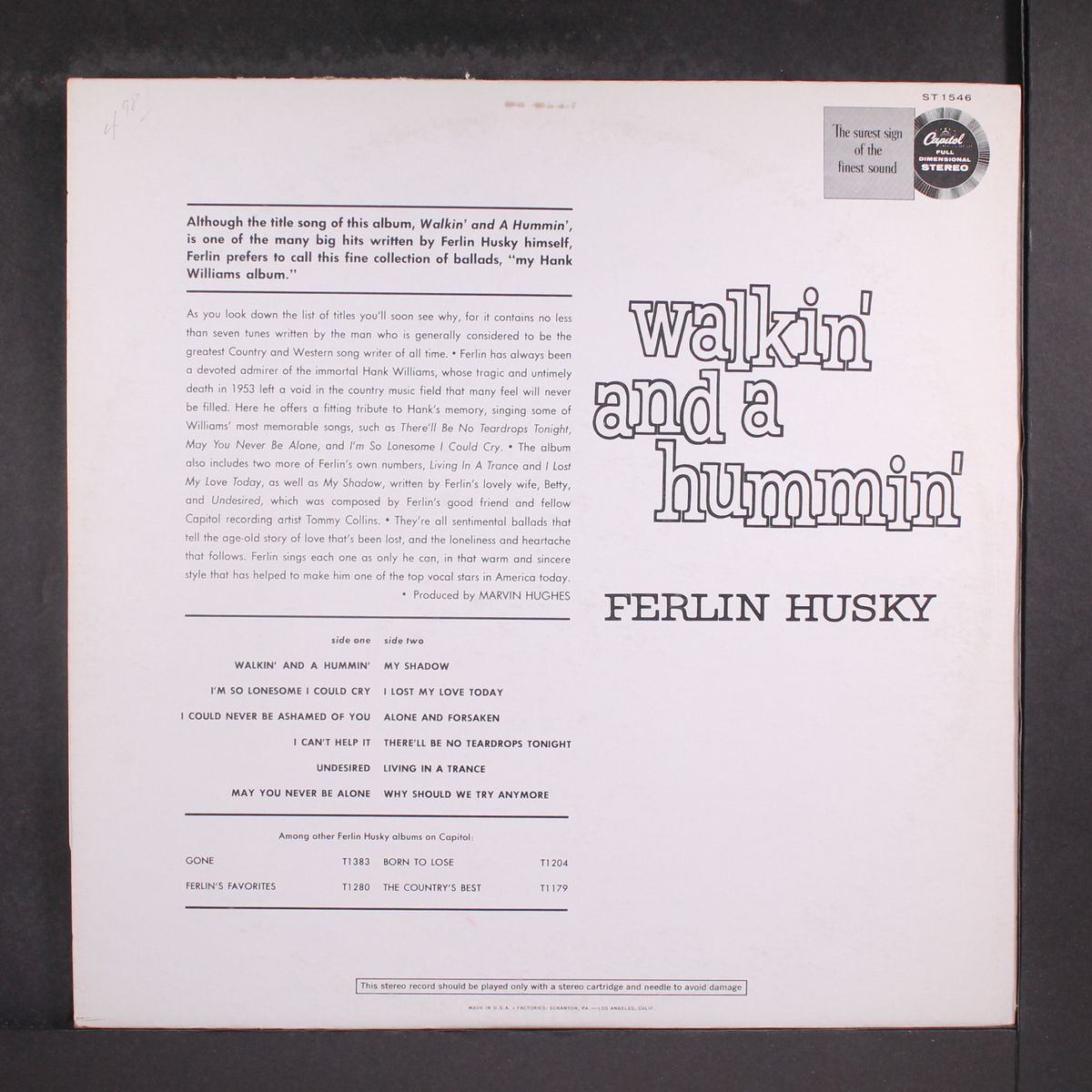 walkin' and a hummin' by FERLIN HUSKY