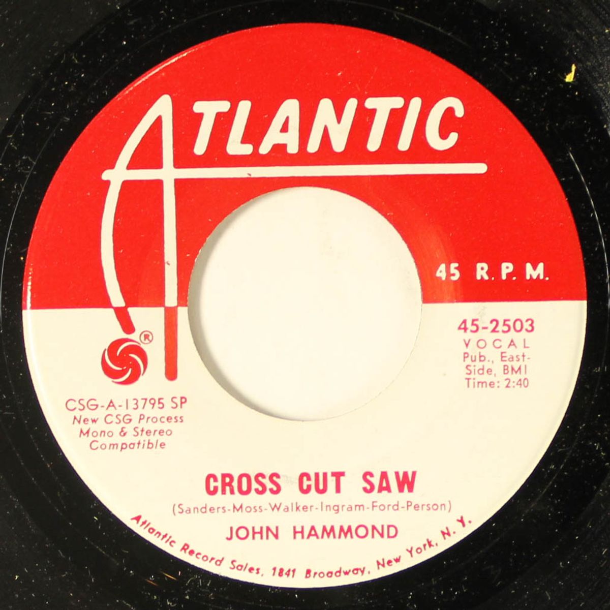 cross cut saw / brown eyed handsome man by JOHN HAMMOND