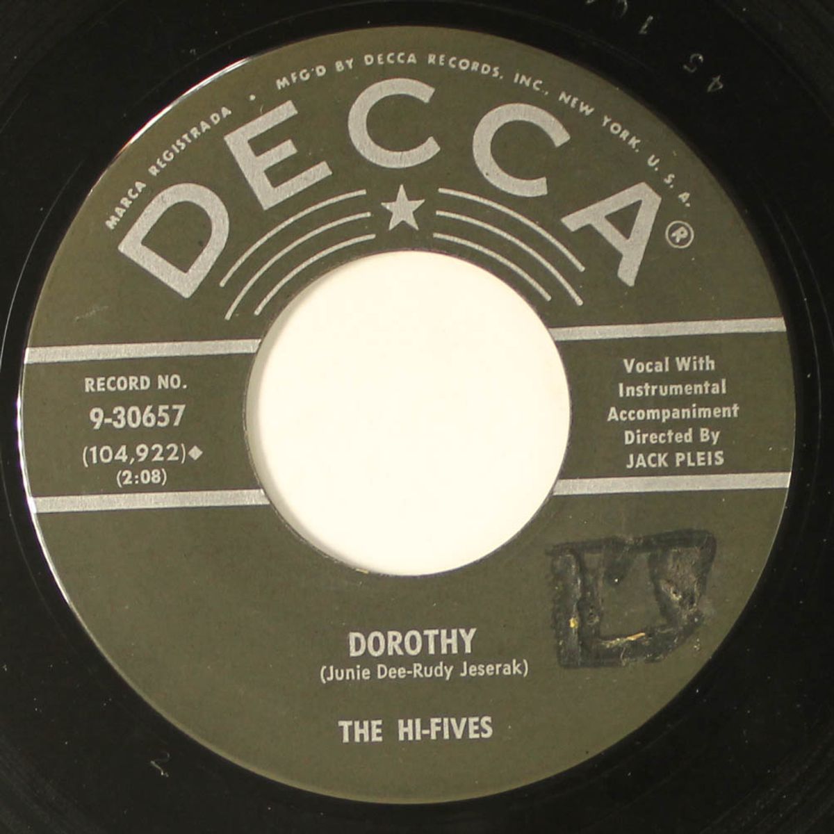 dorothy / just a shoulder to cry on by HI-FIVES