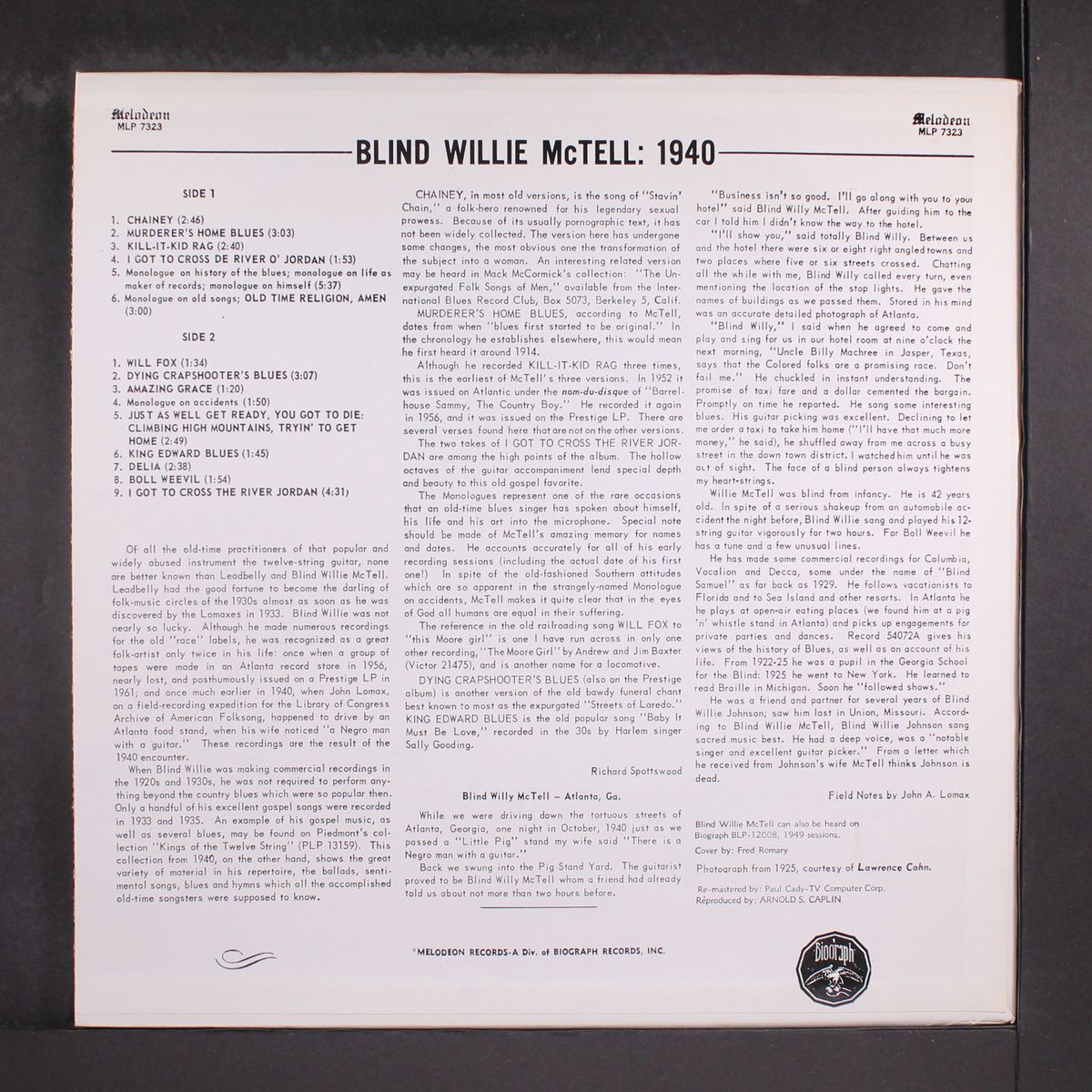 1940 by BLIND WILLIE MCTELL