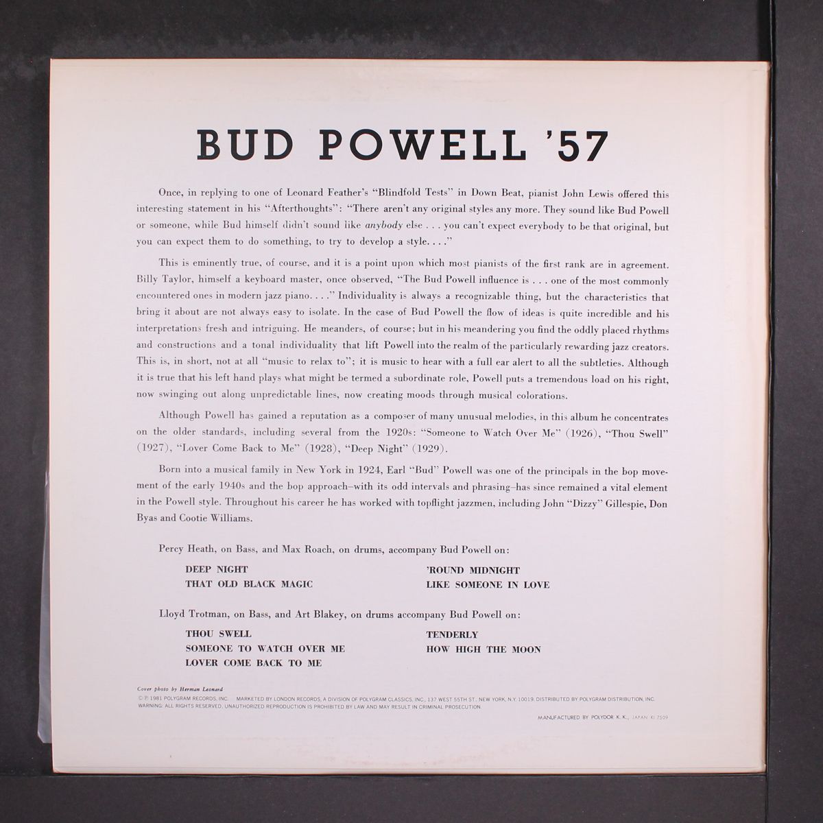 '57 by BUD POWELL