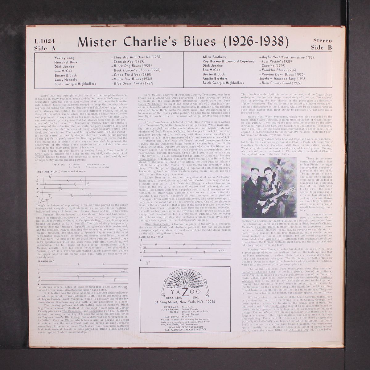 mister charlie's blues 1926-1938 by VARIOUS