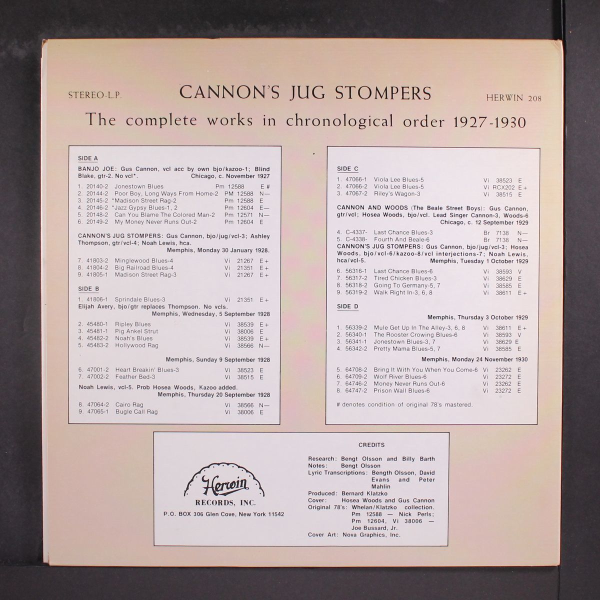 the complete works by CANNON'S JUG STOMPERS
