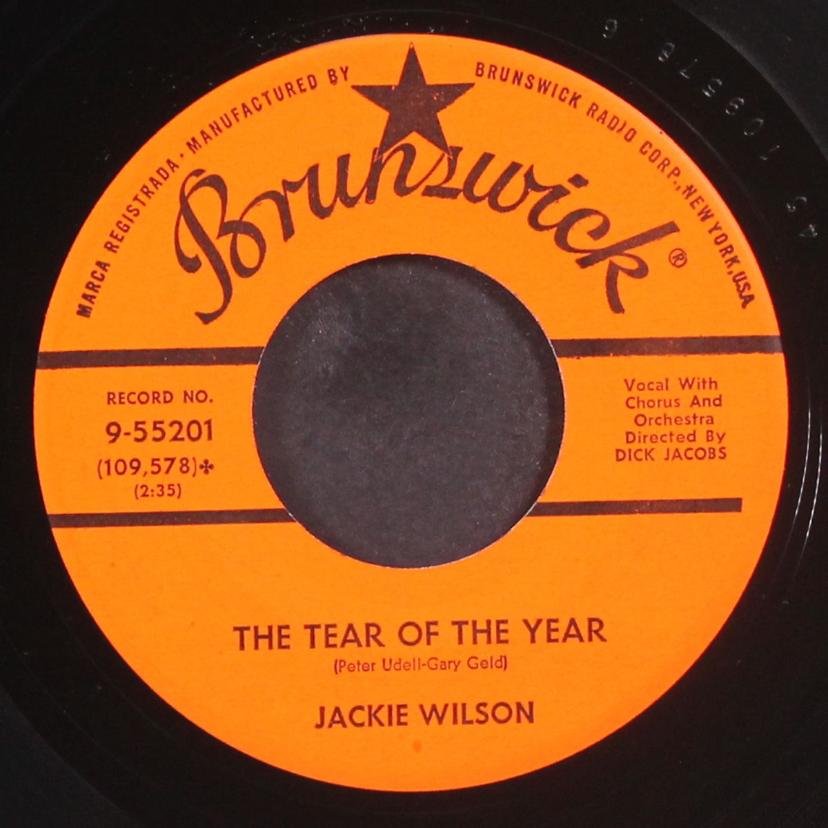 the tear of the year / my empty arms by JACKIE WILSON