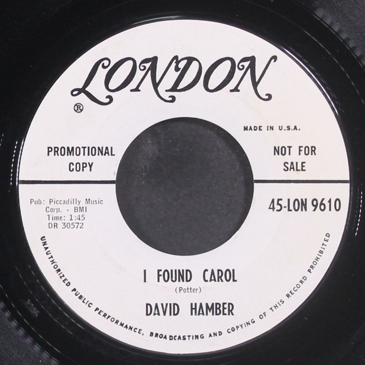 please bring my little girl home / i found carol by DAVID HAMBER
